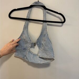 Denim Halter Top